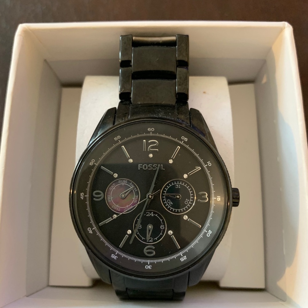 Fossil Black Chronograph Watch